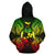 Tonga Polynesian All Over Zip up Hoodie Map Reggae - Polynesian Pride