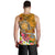 Hawaii Men's Tank Top - Turtle Plumeria Polynesian Tattoo Gold Color - Polynesian Pride