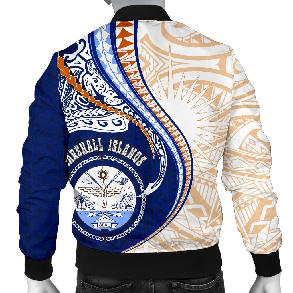 Marshall Islands Men's Bomber Jacket Kanaloa Tatau Gen MH - Polynesian Pride