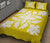 Hawaiian Quilt Bed Set Royal Pattern - Yellow - B2 Style - Polynesian Pride