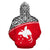 Papua New Guinea Polynesian All Over Zip up Hoodie Red Curve - Polynesian Pride