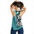 Polynesian Hawaii Women Racerback Tank Turquoise - Turtle with Hook - Polynesian Pride