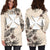 Wallis and Futuna Hoodie Dress - Wallis and Futuna Coat Of Arms & Beige Hibiscus - Polynesian Pride