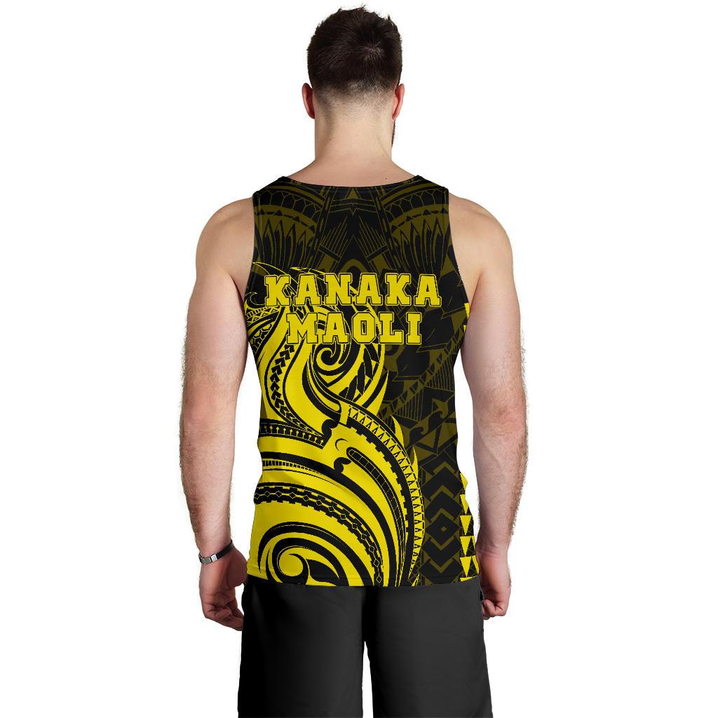 Kanaka Maoli Map Polynesian Tank Top Yellow - Polynesian Pride