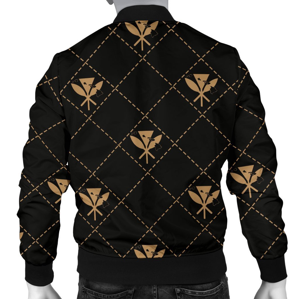 Kanaka Maoli Men's Bomber Jacket Regal AH - Polynesian Pride