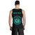 Hawaii Kakau Polynesian Coat Of Arms Personalized Men's Tank Top - Turquoise - Polynesian Pride