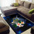Solomon Islands Polynesian Area Rug - Turtle With Plumeria Flowers - Polynesian Pride