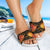 CNMI Slide Sandals - Gold Plumeria - Polynesian Pride