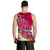 Hawaii Men's Tank Top - Turtle Plumeria Polynesian Tattoo Pink Color - Polynesian Pride