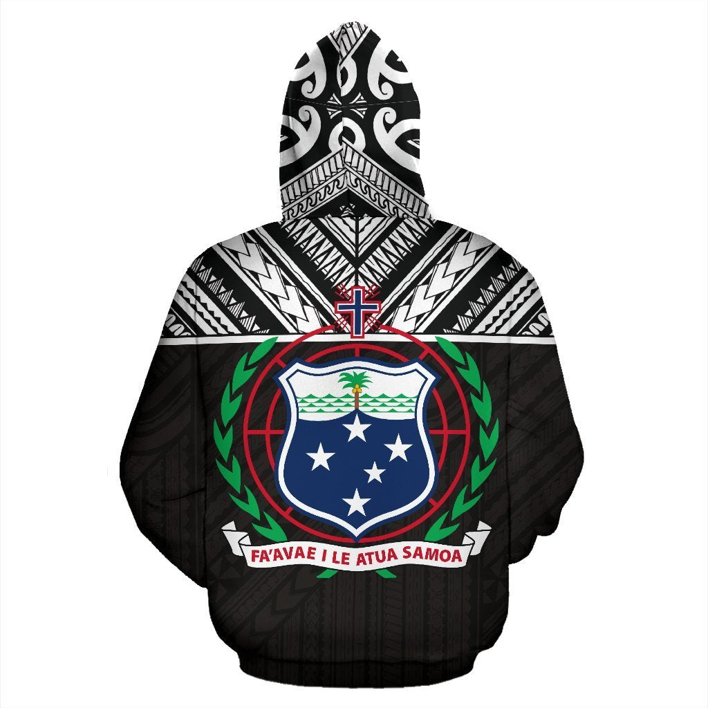 American Samoa Samoa All Over Zip up Hoodie Polynesian Version - Polynesian Pride