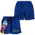 Guam Polynesian Women's Shorts - Floral With Seal Blue - Polynesian Pride