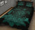 Hawaii Turtle Map Hibiscus Quilt Bed Set - Turquoise - Polynesian Pride