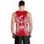 Guam Polynesian Men Tank Top Map Red White - Polynesian Pride