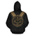 Marshall Islands All Over Zip up Hoodie Gold Sailor Style - Polynesian Pride