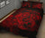 Hawaii Turtle Map Hibiscus Polynesian Red Quilt Bed Set - Polynesian Pride