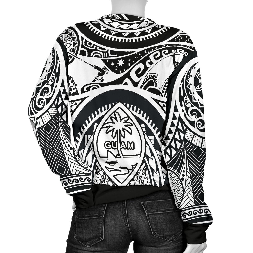 Polynesian Women's sweaters - Guam Flag, Seal with Maui Moana Tattoo - Polynesian Pride