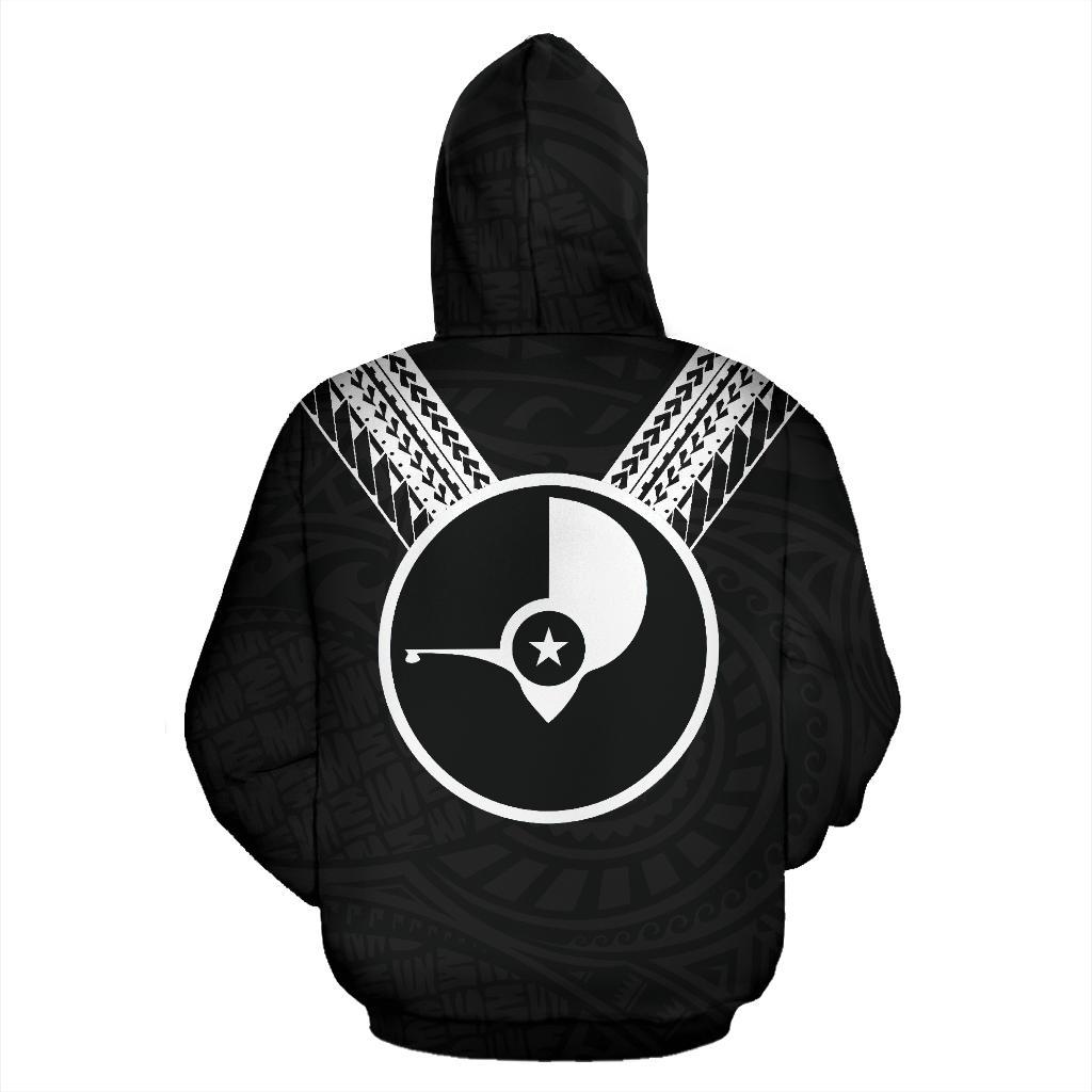 Yap All Over Hoodie Black Sailor Style - Polynesian Pride