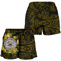 American samoa All Over Print Women's Shorts - Ylang Ylang Flowers - Polynesian Pride
