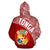 Tonga Zip up Hoodie Tonga Coat of Arms Polynesian Tattoo Red White - Polynesian Pride