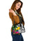 Tokelau Shoulder Handbag White - Turtle Plumeria Banana Leaf - Polynesian Pride