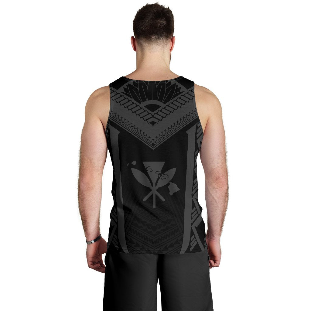 Hawaii Kanaka Polynesian Men's Tank Top Active Grey - Polynesian Pride