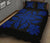 Hawaiian Quilt Bed Set Royal Pattern - Black And Blue - B2 Style - Polynesian Pride