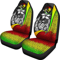 Yap Micronesian Car Seat Covers Reggae - Turtle With Hook - Polynesian Pride