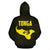 Tonga Polynesian Zip up Hoodie Tonga Coat of Arms In Turtle Map Yellow - Polynesian Pride