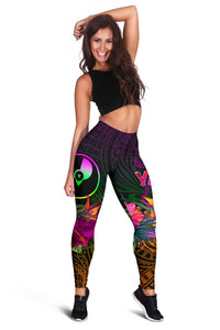 YAP Women's Leggings - Summer Hibiscus - Polynesian Pride
