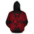 Tonga Polynesian All Over Zip up Hoodie Map Red - Polynesian Pride
