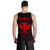 Hawaii Kakau Polynesian Kanaka Map Men's Tank Top - Red - Polynesian Pride