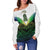 Maori Manaia New Zealand Women Off Shoulder Sweater Rasta - Polynesian Pride
