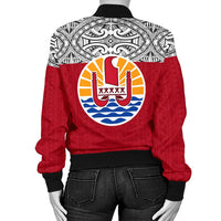 Tahiti Women's Bomber Jacket - Polynesian Design - Polynesian Pride