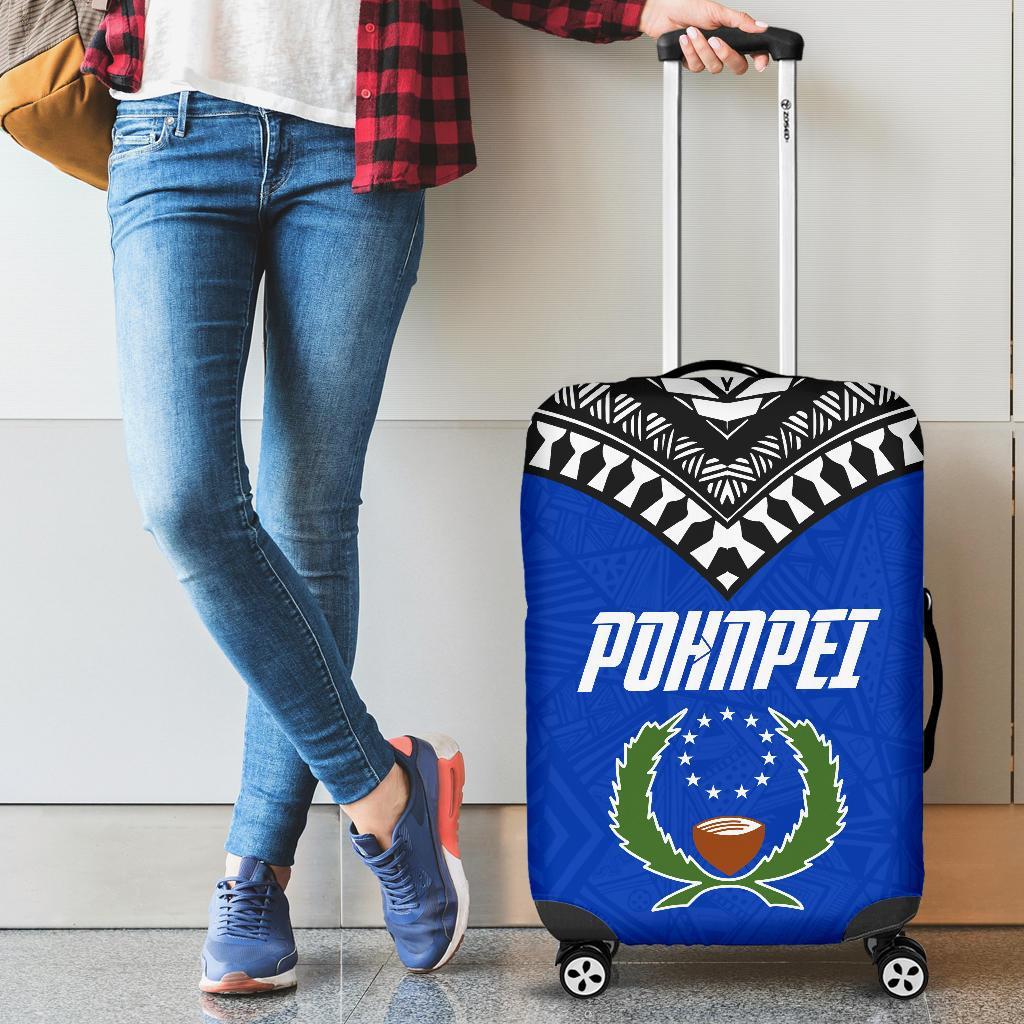 Pohnpei Flag Luggage Covers Micronesian Pattern - Polynesian Pride