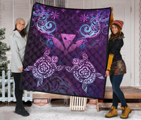 Hawaii Turtle Kanaka Maoli Premium Quilt - Tea Style - AH - Polynesian Pride