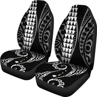 Hawaii Kakau White Polynesian Car Seat Covers Universal Fit White - Polynesian Pride