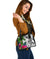 Chuuk Shoulder Handbag White - Turtle Plumeria Banana Leaf - Polynesian Pride