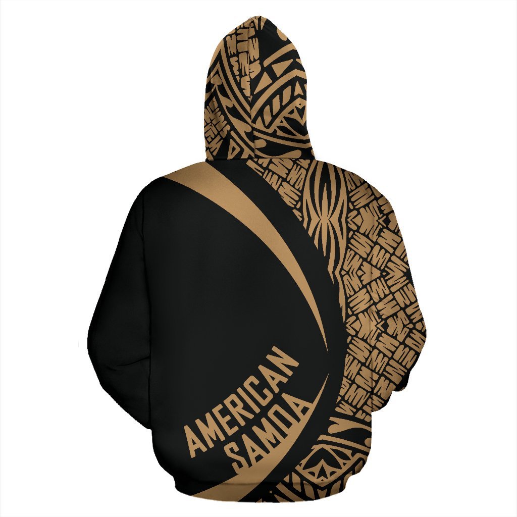 American Samoa Polynesian Zip up Hoodie Circle Style 03 - Polynesian Pride
