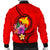Papua New Guinea Polynesian Custom Personalised Men's Bomber Jacket - Floral With Seal Red - Polynesian Pride