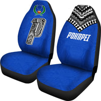 Pohnpei Car Seat Covers - Pohnpei Flag Micronesian Pattern - Polynesian Pride
