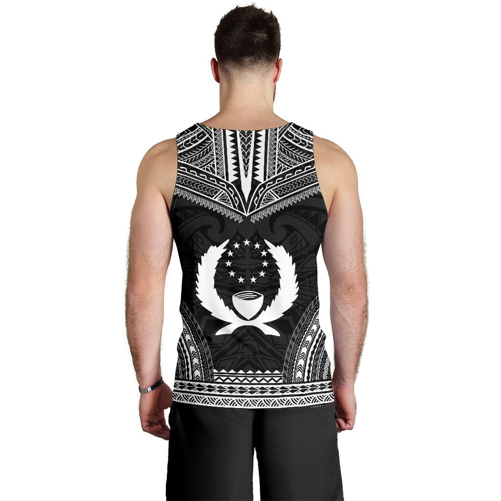 Pohnpei Men's Tank Top - Polynesian Chief Black Version - Polynesian Pride