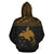 Papua New Guinea Polynesian All Over Zip up Hoodie Gold Horizontal - Polynesian Pride