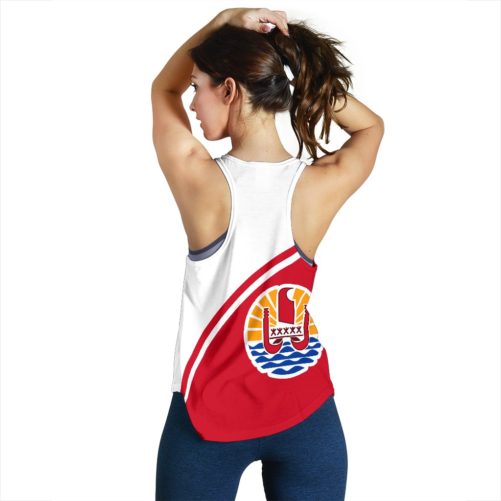 Tahiti Women's Racerback Tank - Curve Version - Polynesian Pride