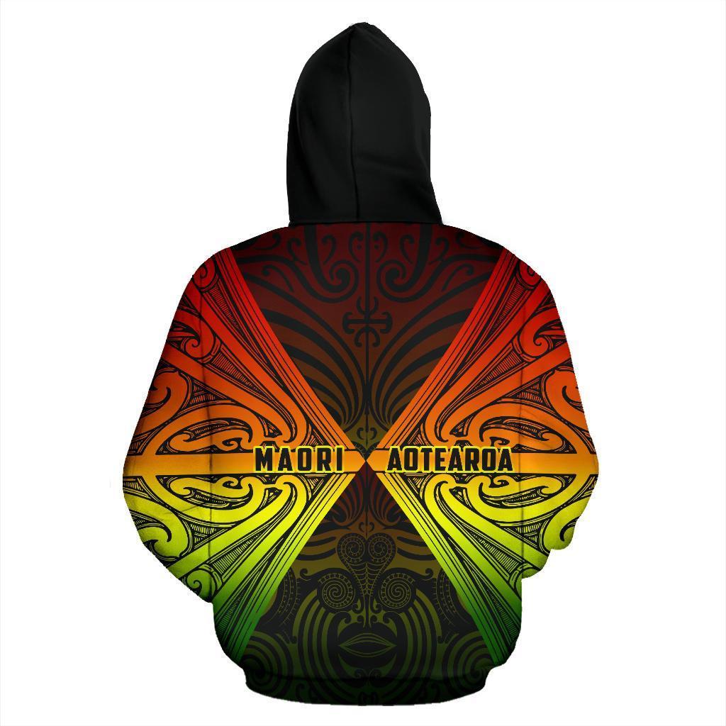 Maori Aotearoa Tribal Roots Hoodie Rasta - Polynesian Pride