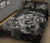 Hawaii Turtle Map Hibiscus Polynesian White Quilt Bed Set - Polynesian Pride