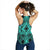 Polynesian Plumeria Mix Turquoise Black Women's Racerback Tank Top - Polynesian Pride