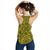 Polynesian Kakau Turtle Yellow Women's Racerback Tank Top - Polynesian Pride