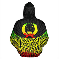Pohnpei Polynesian Zip up Hoodie Reggae Pride Map and Seal - Polynesian Pride