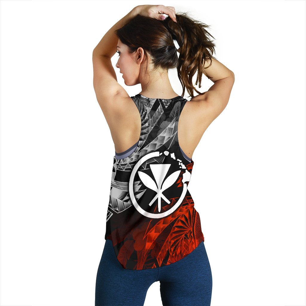 Polynesian Hawaii Kanaka Maoli Personalised Women's Racerback Tank - Vintage Polynesian Style - Polynesian Pride