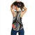 American Samoa Polynesian Women Racerback Tank - Black Plumeria - Polynesian Pride